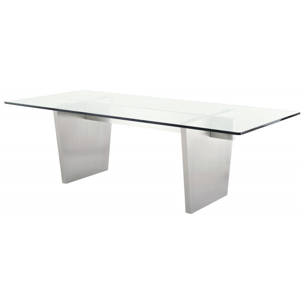 Aiden Silver Metal Dining Table