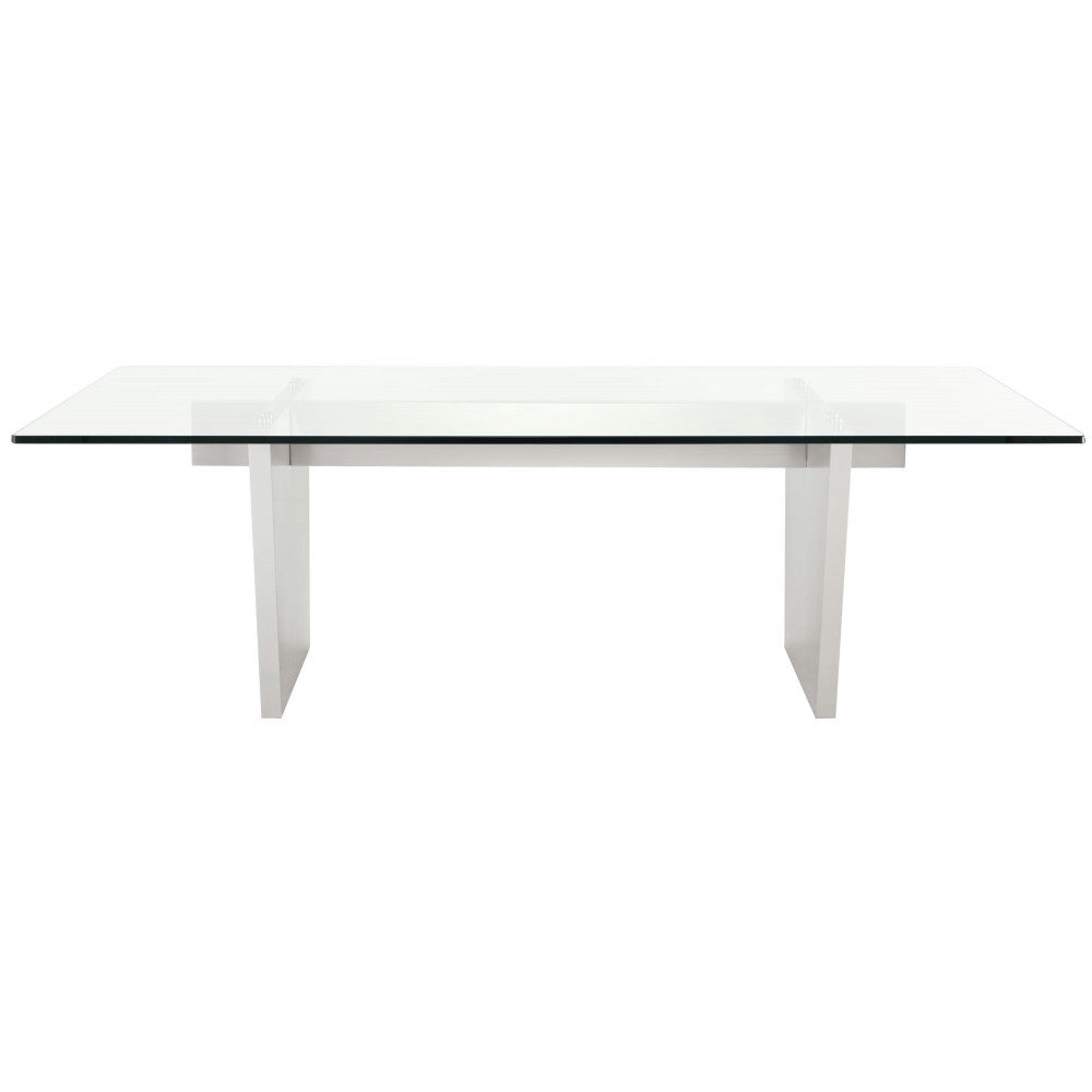 Aiden Silver Metal Dining Table