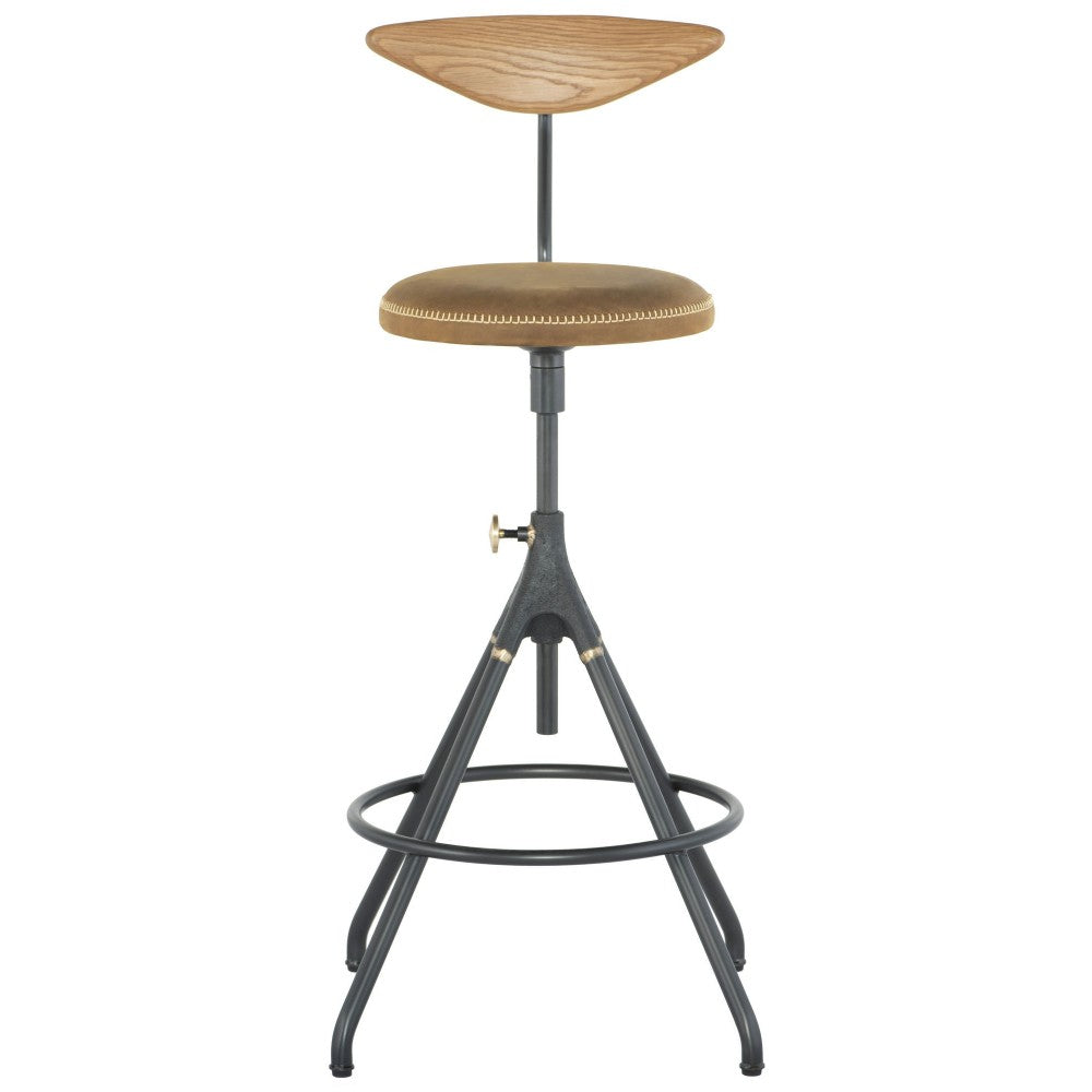 Akron Umber Tan Leather Counter Stool, HGDA644