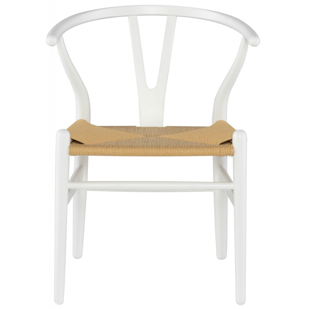 Alban White Wood Dining Chair