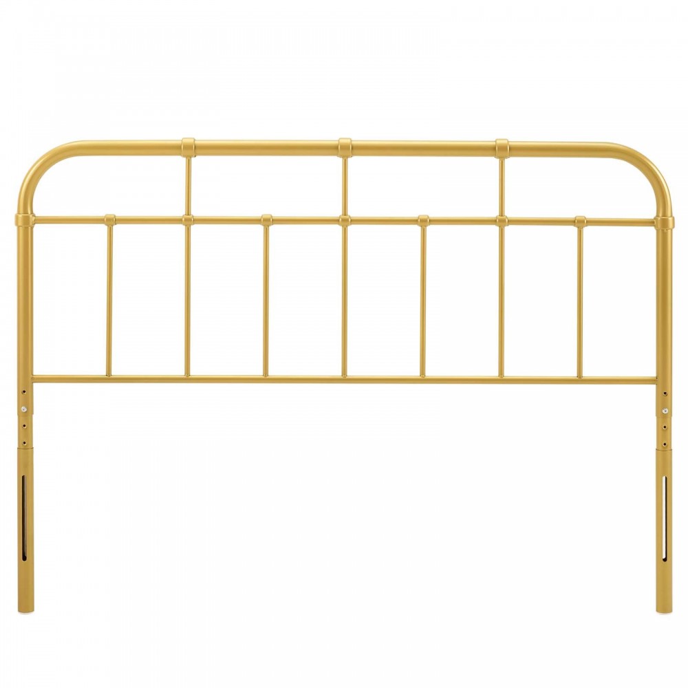 Alessia King Metal Headboard, Gold