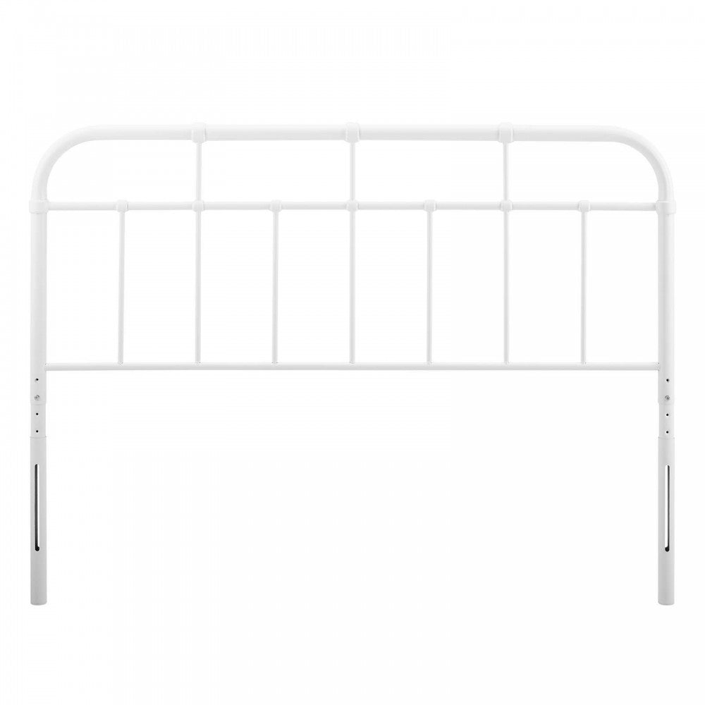 Alessia King Metal Headboard, White