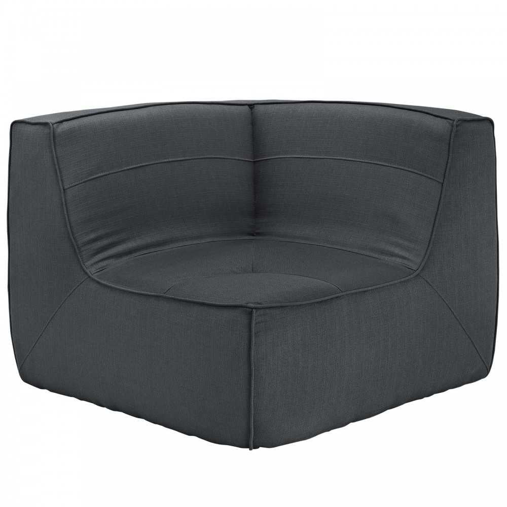 Align Upholstered Fabric Corner Sofa, Charcoal