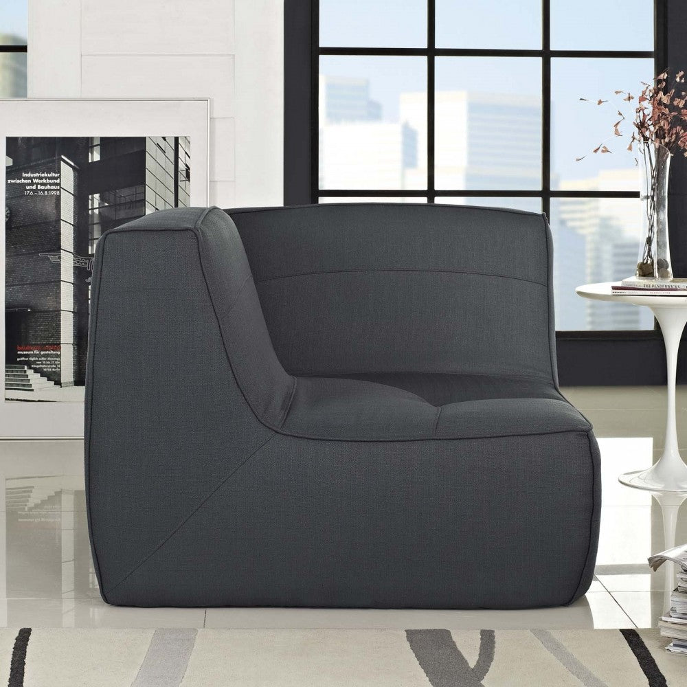 Align Upholstered Fabric Corner Sofa, Charcoal