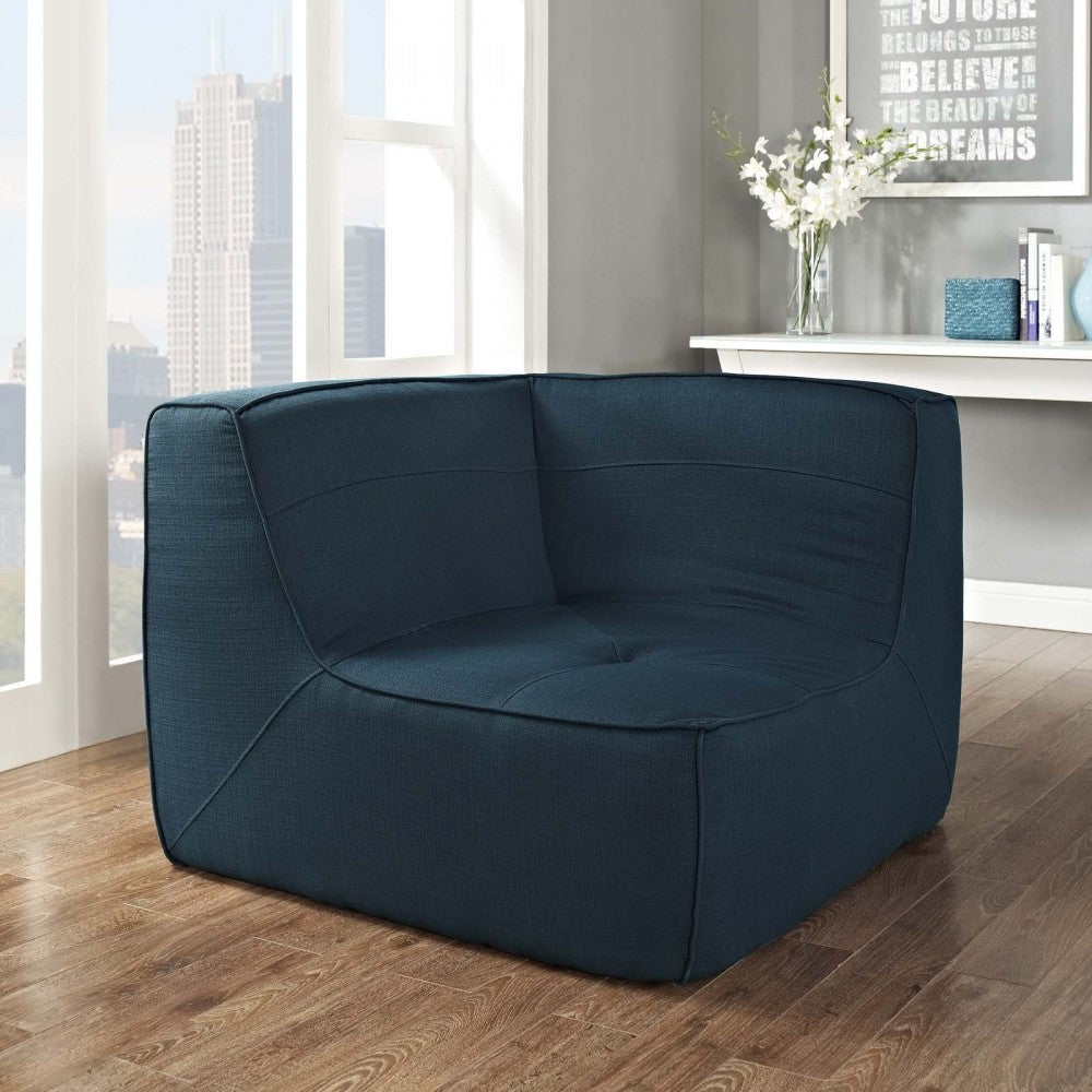 Align Upholstered Fabric Corner Sofa, Azure