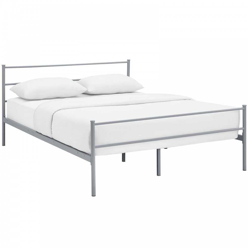 Alina Full Platform Bed Frame, Gray