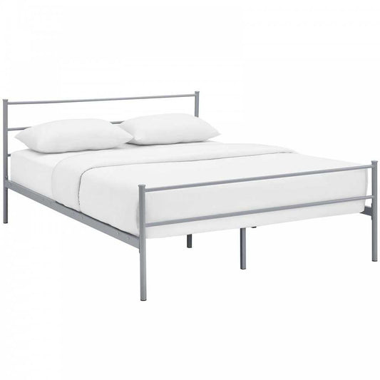 Alina Full Platform Bed Frame, Gray