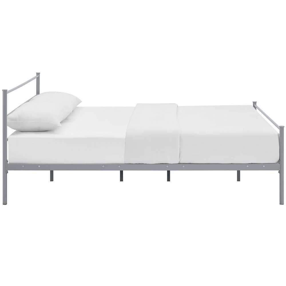 Alina Full Platform Bed Frame, Gray