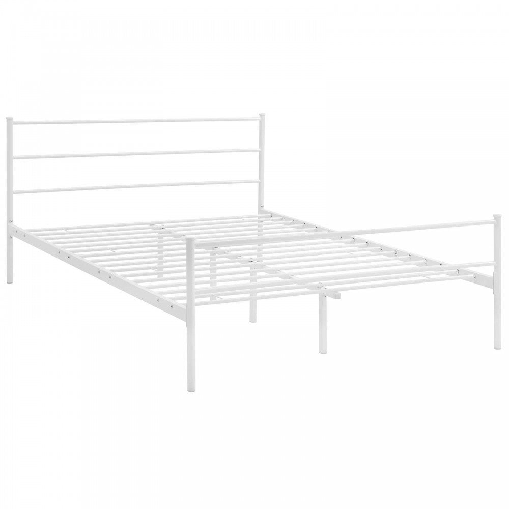 Alina Full Platform Bed Frame, White