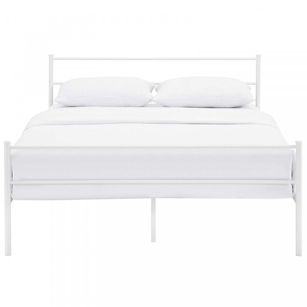 Alina Full Platform Bed Frame, White