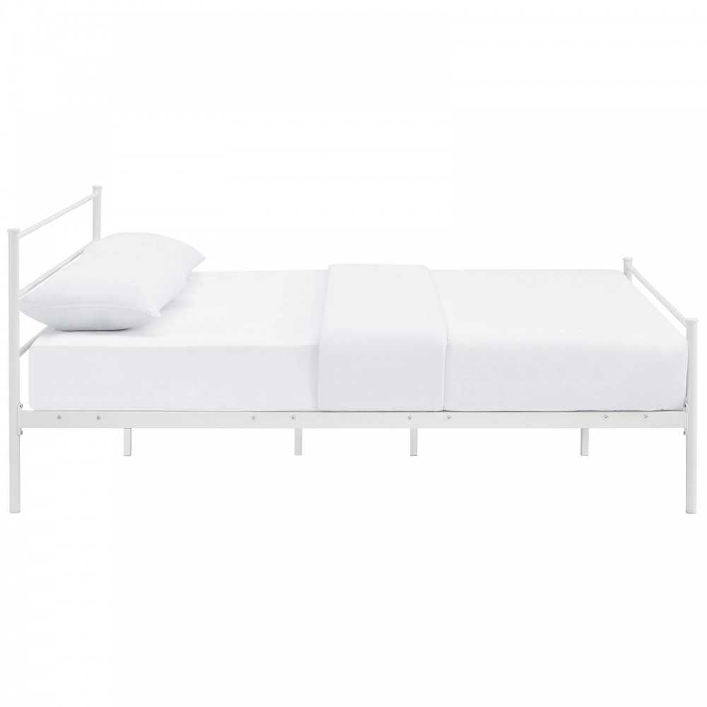 Alina Full Platform Bed Frame, White