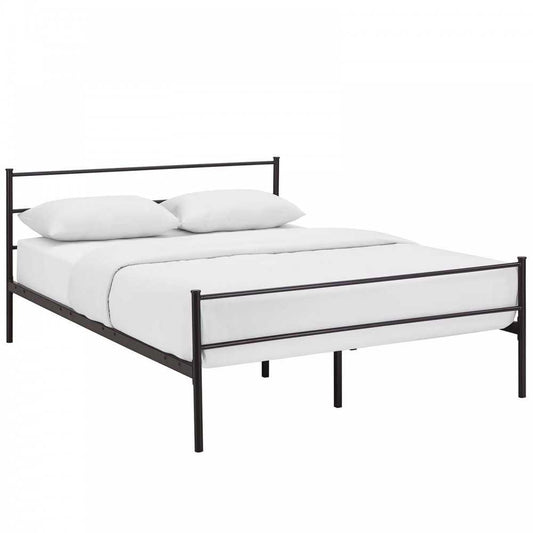 Alina Full Platform Bed Frame, Brown