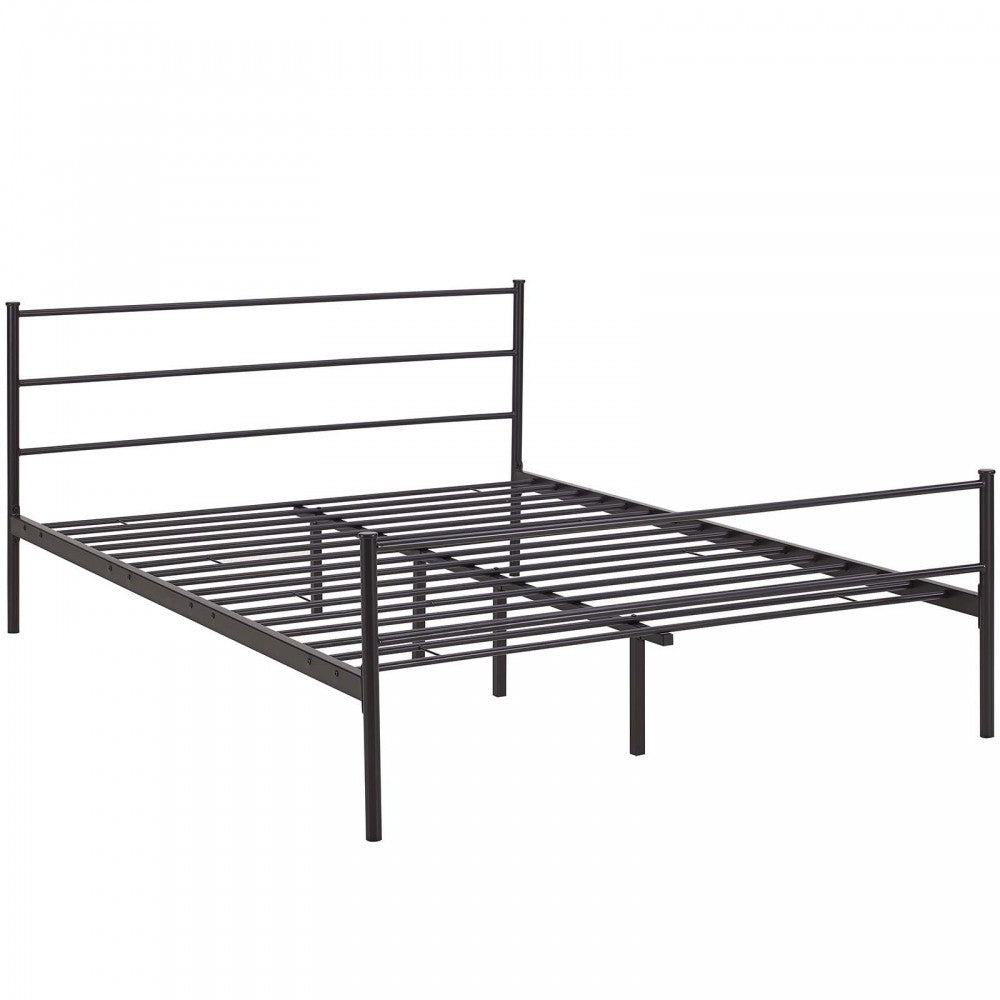 Alina Full Platform Bed Frame, Brown