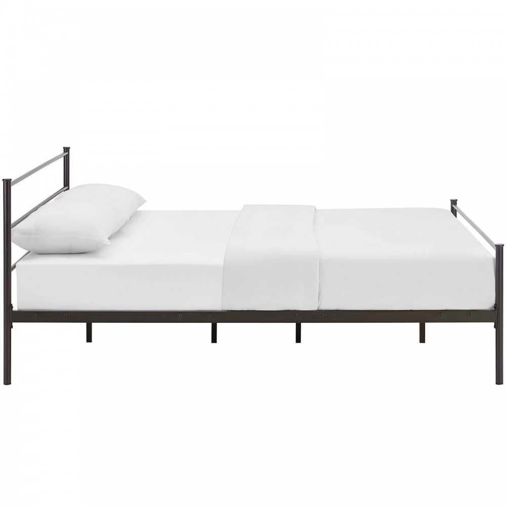 Alina Full Platform Bed Frame, Brown