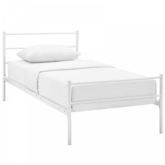 Alina Twin Platform Bed Frame, White