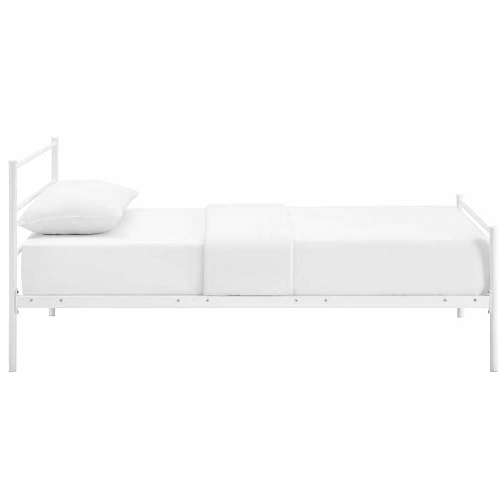 Alina Twin Platform Bed Frame, White