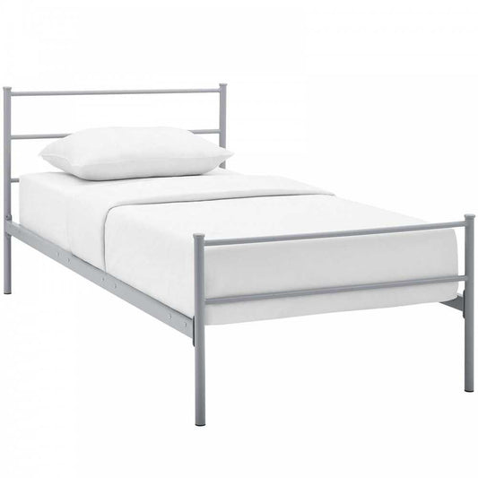 Alina Twin Platform Bed Frame, Gray