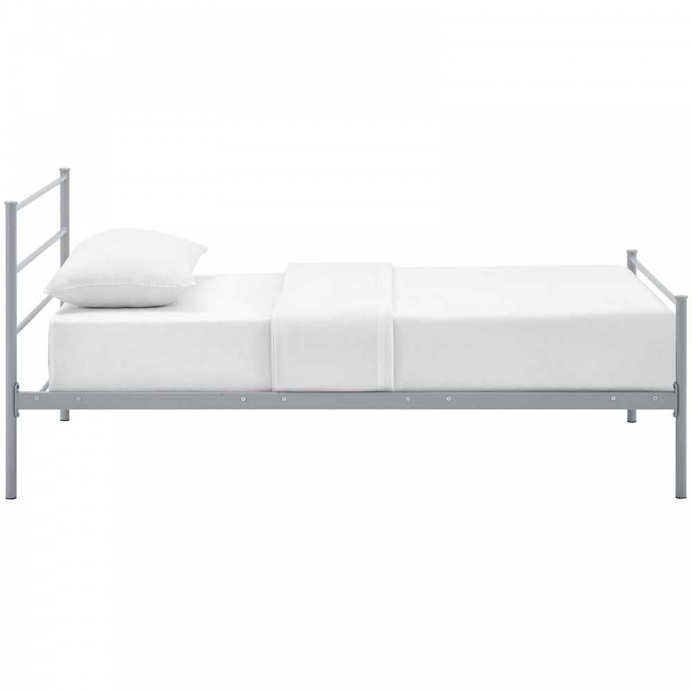 Alina Twin Platform Bed Frame, Gray