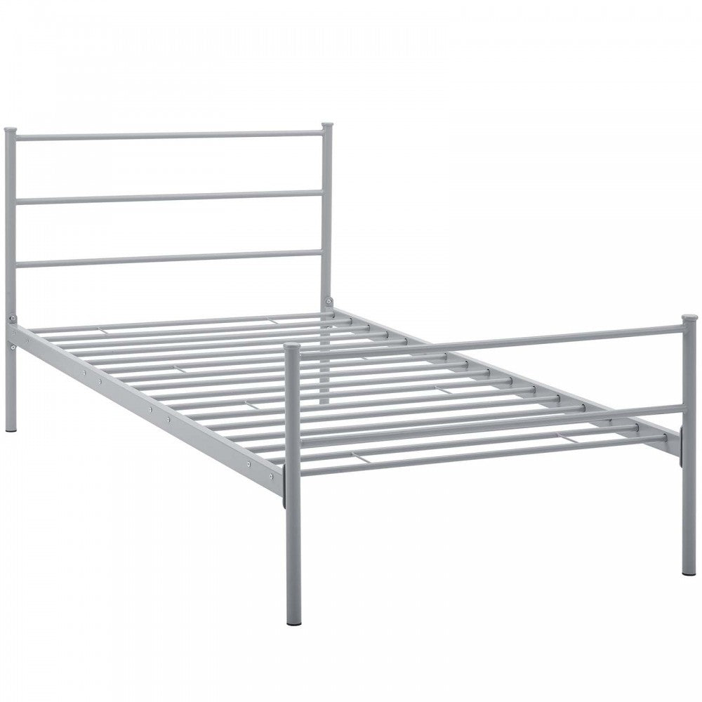 Alina Twin Platform Bed Frame, Gray