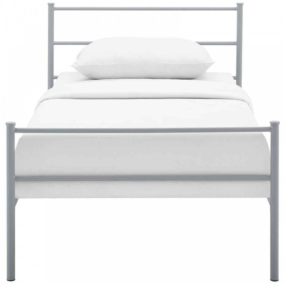 Alina Twin Platform Bed Frame, Gray