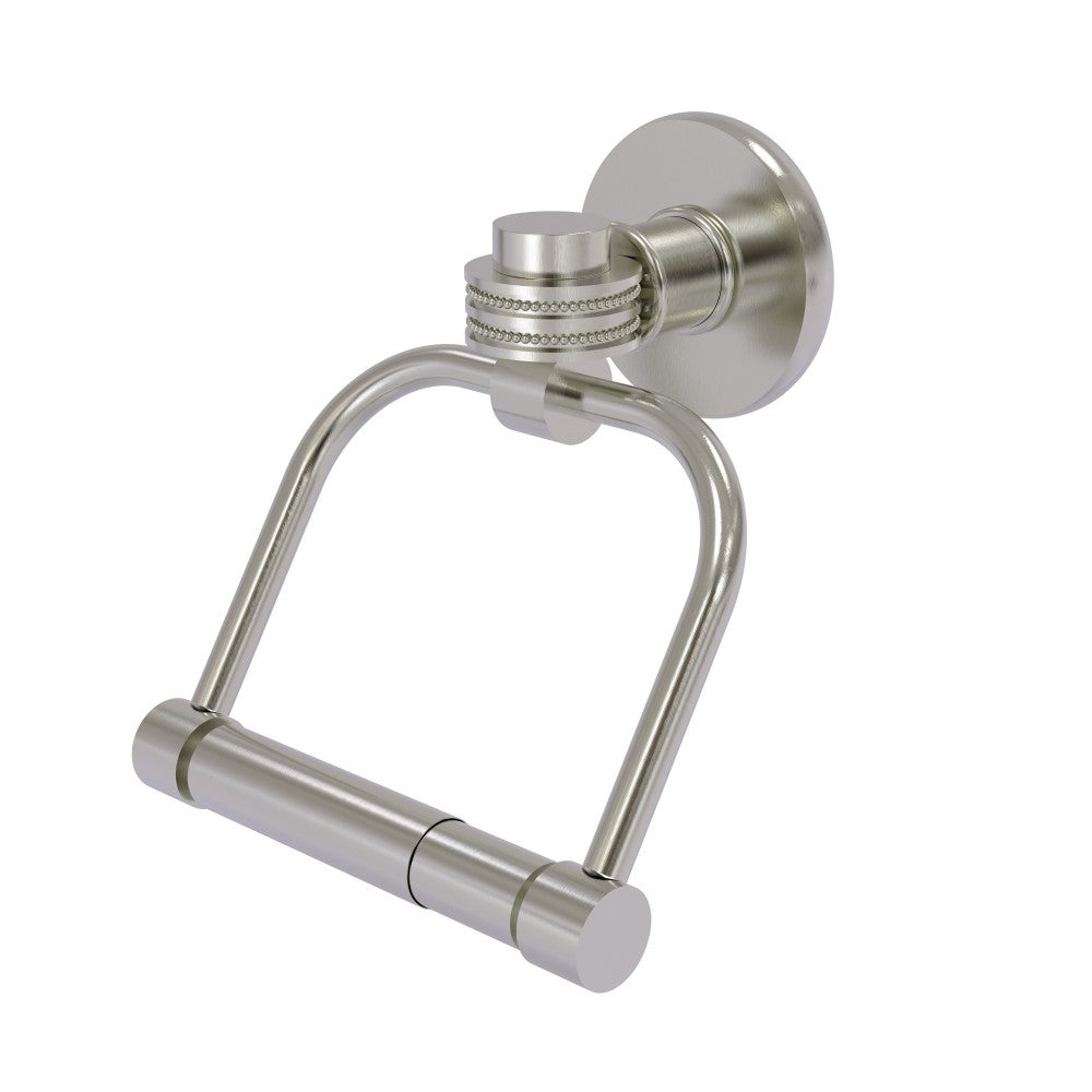 Allied Brass Continental Collection 2 Post Toilet Tissue Holder with Dotted Accents, 2024D-SN