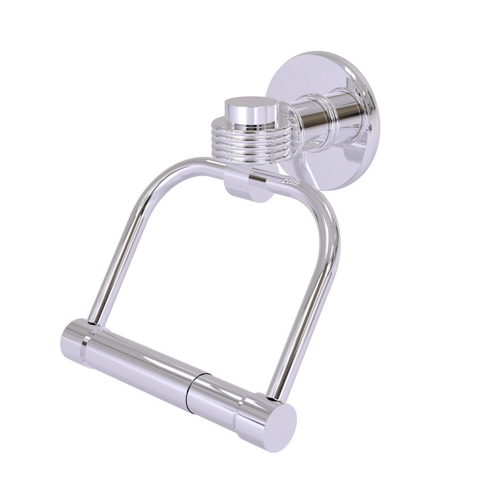 Allied Brass Continental Collection 2 Post Toilet Tissue Holder with Groovy Accents, 2024G-PC