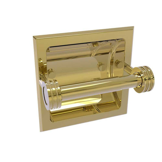 Allied Brass Continental Collection Recessed Toilet Tissue Holder with Dotted Accents, 2024-CD-UNL