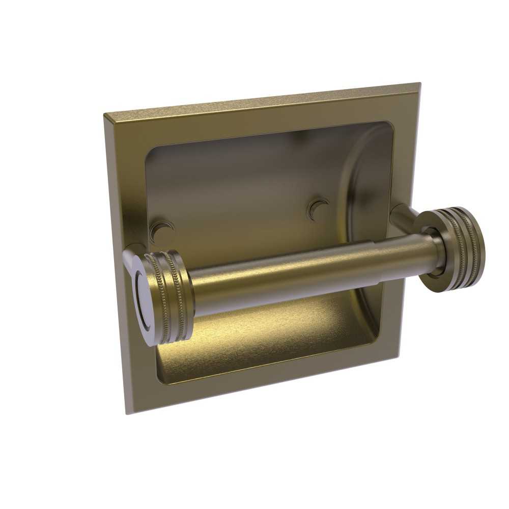 Allied Brass Continental Collection Recessed Toilet Tissue Holder with Dotted Accents, 2024-CD-ABR