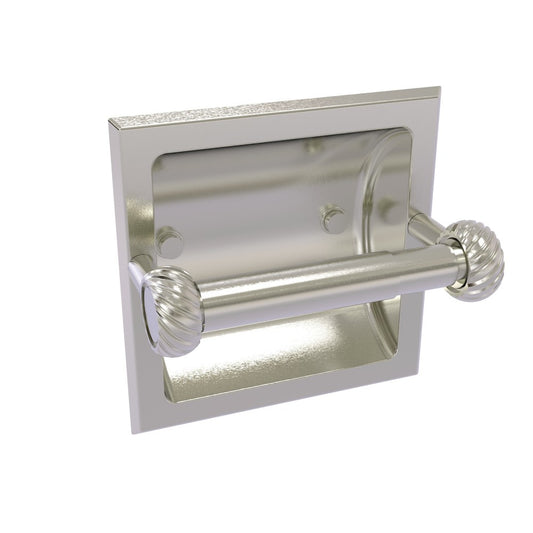 Allied Brass Continental Collection Recessed Toilet Tissue Holder with Twisted Accents, 2024-CT-SN