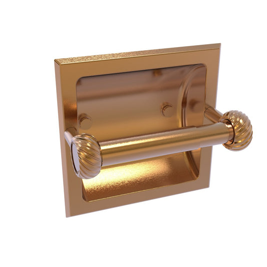 Allied Brass Continental Collection Recessed Toilet Tissue Holder with Twisted Accents, 2024-CT-BBR