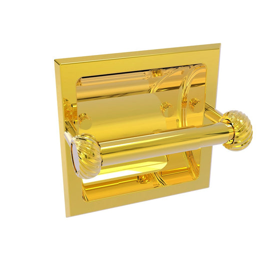 Allied Brass Continental Collection Recessed Toilet Tissue Holder with Twisted Accents, 2024-CT-PB