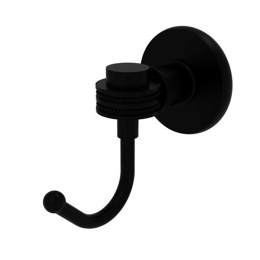 Allied Brass Continental Collection Robe Hook with Dotted Accents, 2020D-BKM