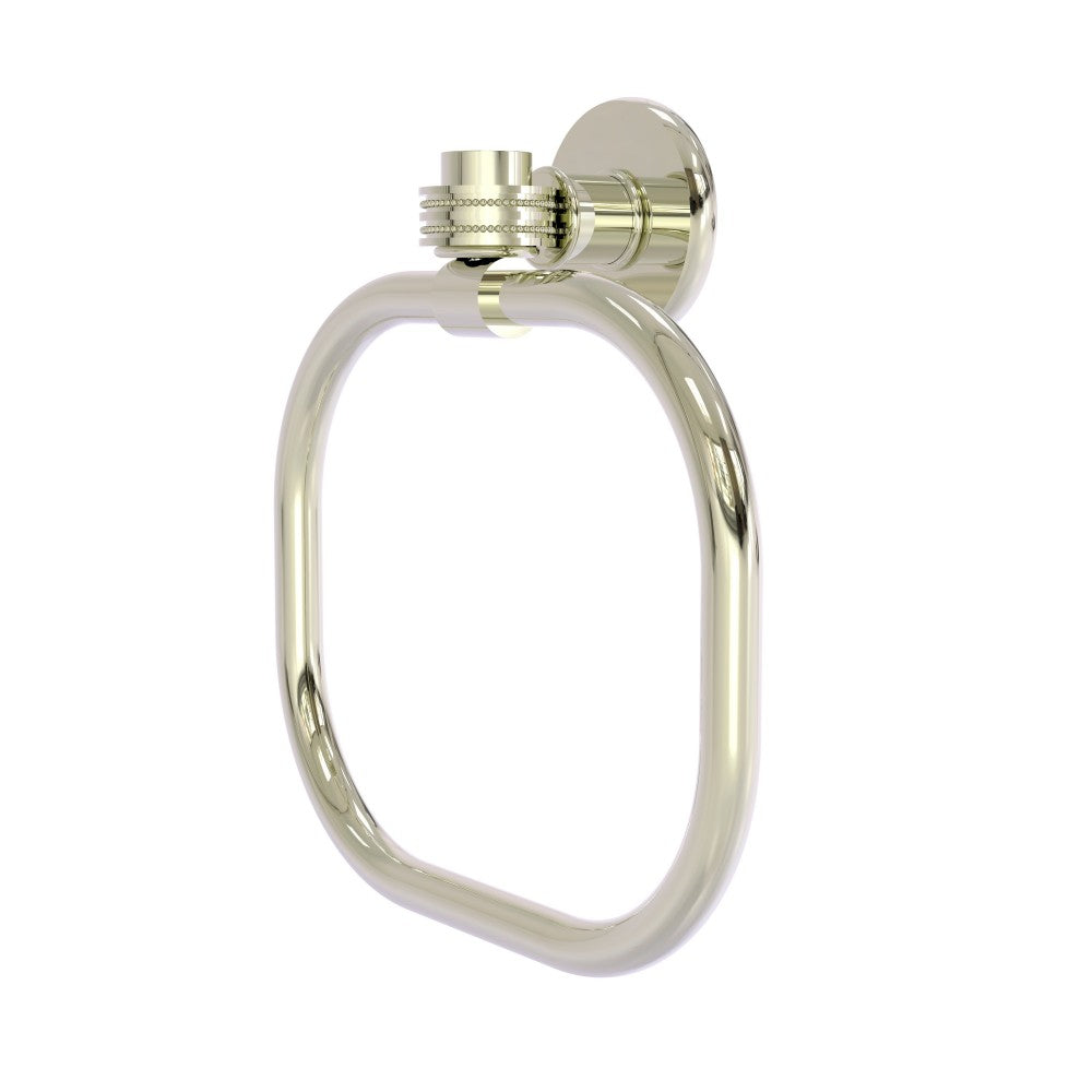 Allied Brass Continental Collection Towel Ring with Dotted Accents, 2016D-PNI