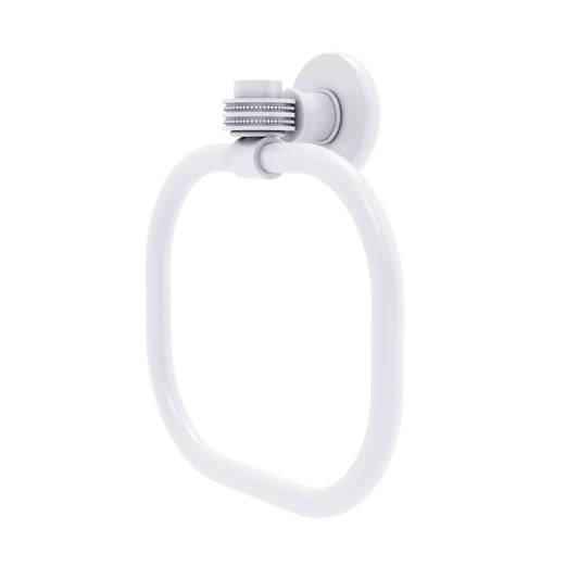 Allied Brass Continental Collection Towel Ring with Dotted Accents, 2016D-WHM
