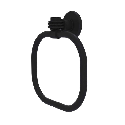 Allied Brass Continental Collection Towel Ring with Dotted Accents, 2016D-BKM