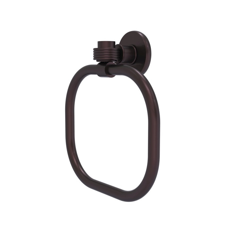 Allied Brass Continental Collection Towel Ring with Groovy Accents, 2016G-ABZ