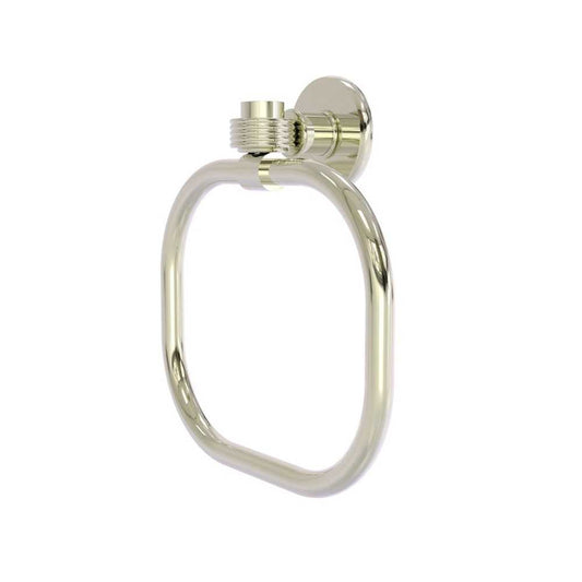 Allied Brass Continental Collection Towel Ring with Groovy Accents, 2016G-PNI
