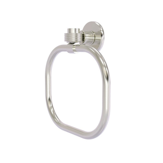 Allied Brass Continental Collection Towel Ring with Groovy Accents, 2016G-SN