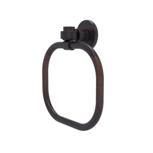 Allied Brass Continental Collection Towel Ring with Groovy Accents, 2016G-VB