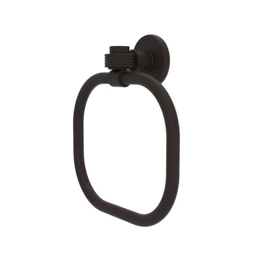 Allied Brass Continental Collection Towel Ring with Groovy Accents, 2016G-ORB
