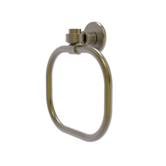 Allied Brass Continental Collection Towel Ring with Groovy Accents, 2016G-ABR