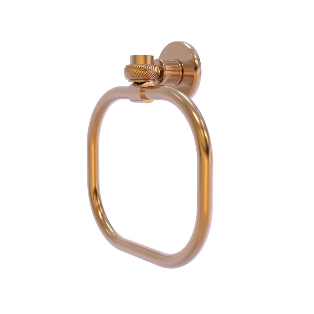 Allied Brass Continental Collection Towel Ring with Twist Accents, 2016T-BBR