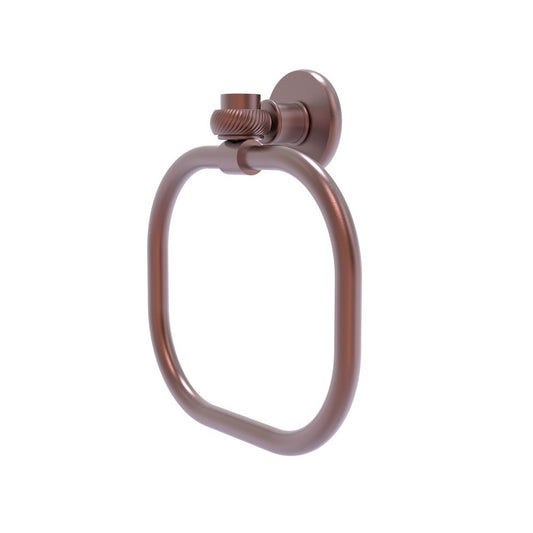 Allied Brass Continental Collection Towel Ring with Twist Accents, 2016T-CA