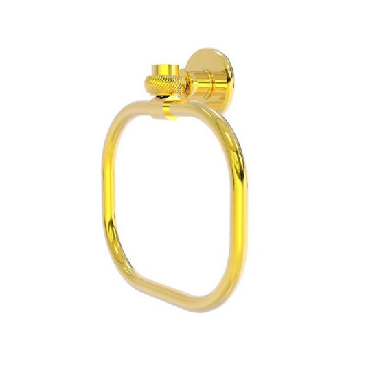 Allied Brass Continental Collection Towel Ring with Twist Accents, 2016T-PB