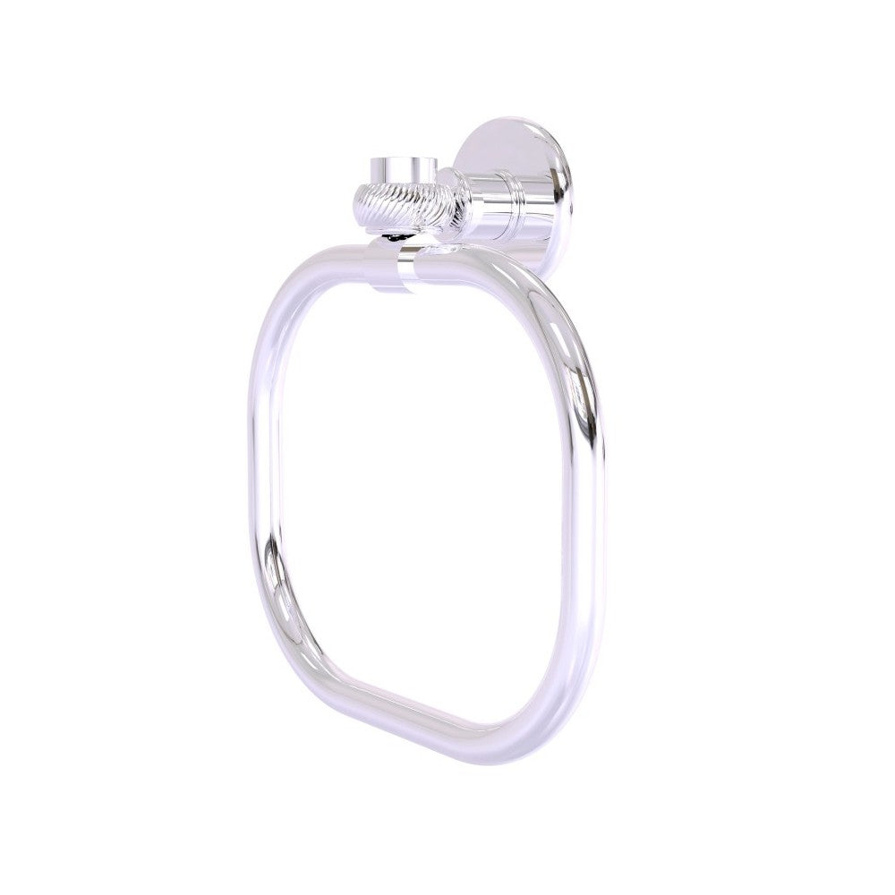 Allied Brass Continental Collection Towel Ring with Twist Accents, 2016T-PC
