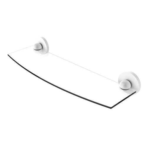 Allied Brass Skyline Collection 18 Inch Glass Shelf, 1033/18-WHM