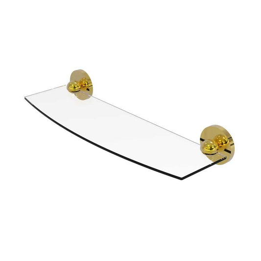 Allied Brass Skyline Collection 18 Inch Glass Shelf, 1033/18-PB