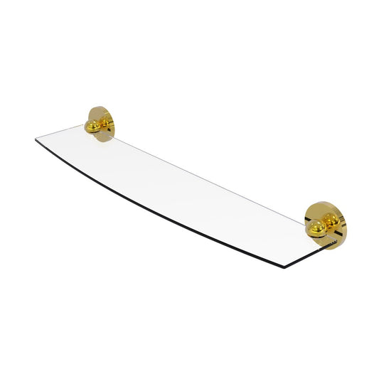 Allied Brass Skyline Collection 24 Inch Glass Shelf, 1033/24-PB