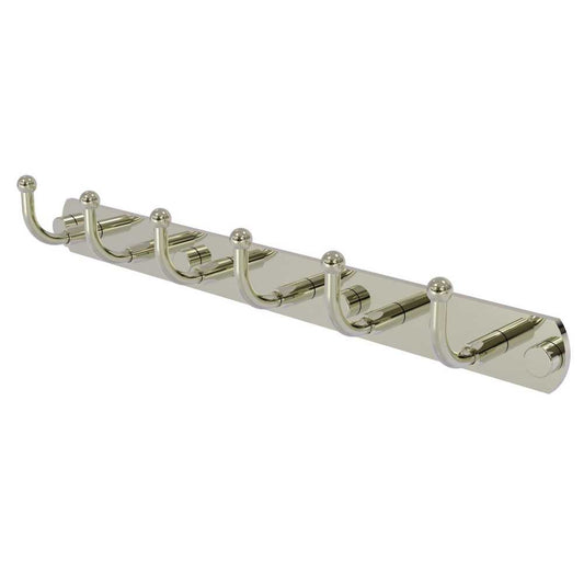 Allied Brass Skyline Collection 6 Position Tie and Belt Rack, 1020-6-PNI