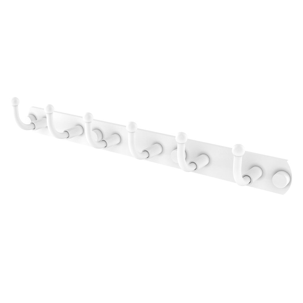 Allied Brass Skyline Collection 6 Position Tie and Belt Rack, 1020-6-WHM